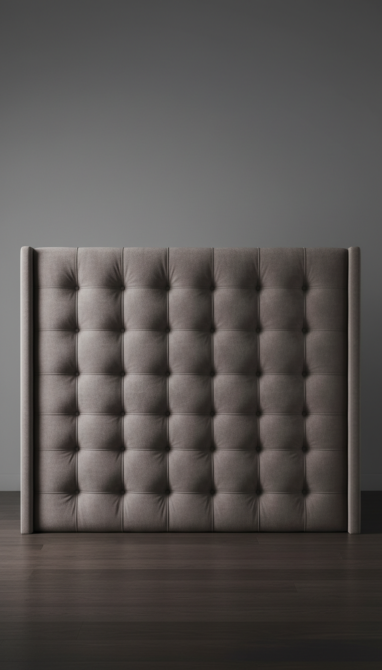 Full-Wall Upholstered Headboard In Luxe Linen