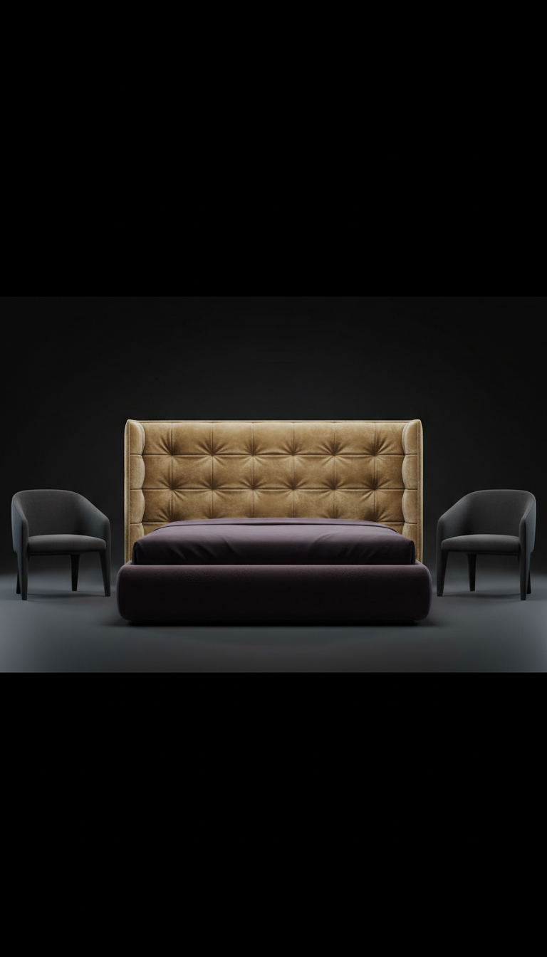 Champagne Gold Full-Wall Headboard