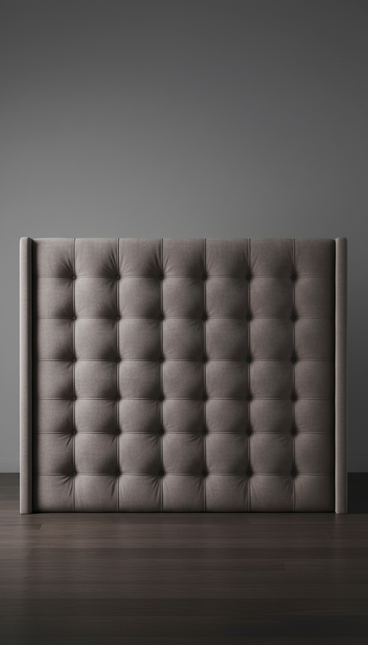 Full-Wall Upholstered Headboard In Luxe Linen